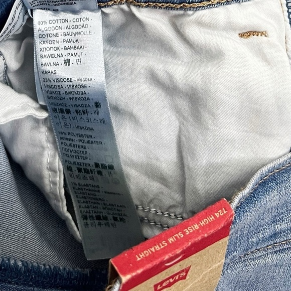 NWT Levi’s 724 High Rise Slim Straight Women’s Jeans Slate Reveal - Picture 9 of 9